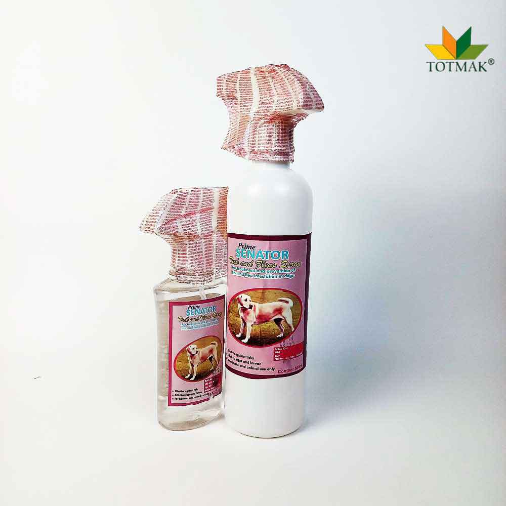 Prime Senator Tick and Fleas Spray for treating and preventing ticks and fleas in dogs