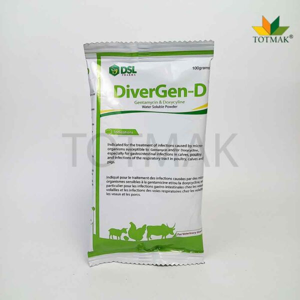 Divergen D antibiotic powder for livestock infections