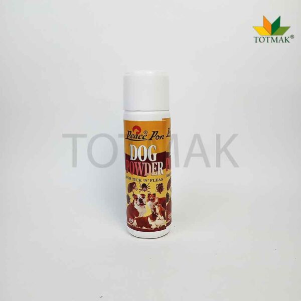 Dog Powder by Peace Pon kills ticks, fleas, and lice while removing odour for a fresh, clean coat.