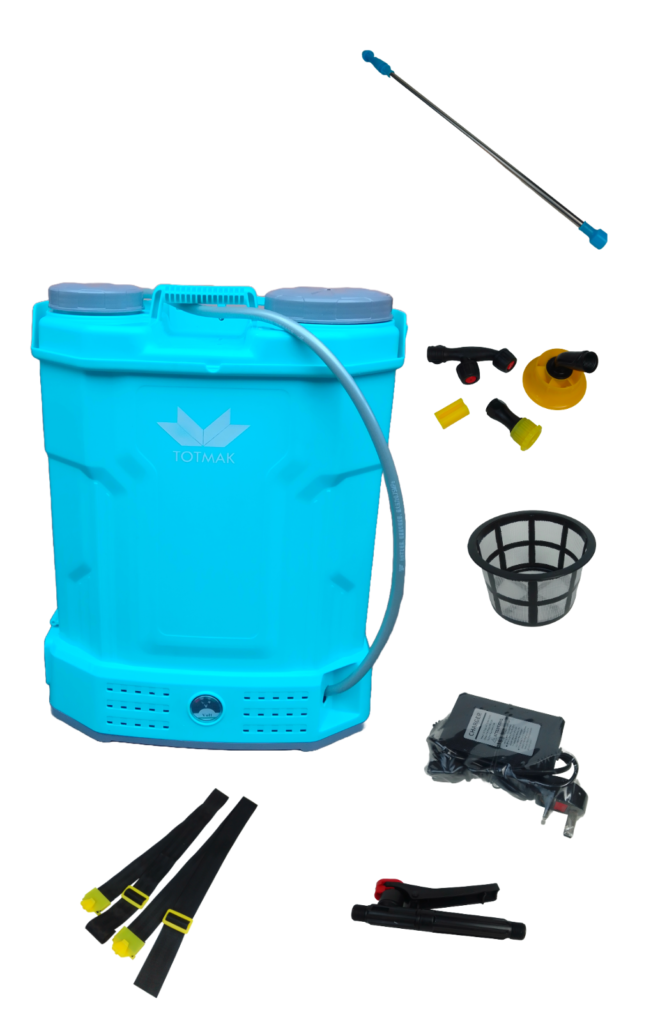 18L rechargeable electric knapsack sprayer for spraying pesticides, herbicides, fungicides, and liquid fertilizers on farms.