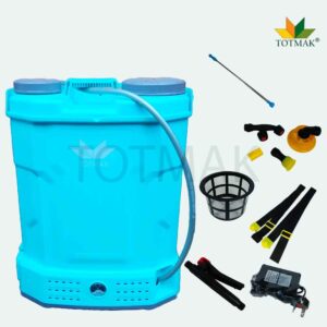 18L rechargeable electric knapsack sprayer for spraying pesticides, herbicides, fungicides, and liquid fertilizers on farms.